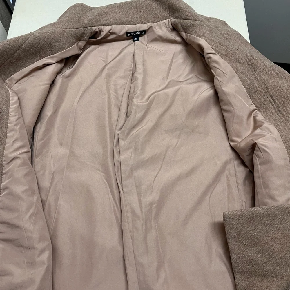 J. Crew Mercantile size 0 Tan 46% wool City Coat